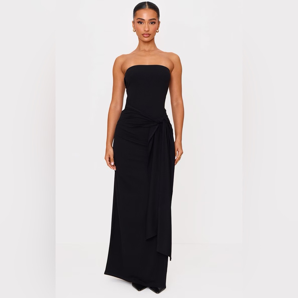 PrettyLittleThing NWT Black Strapless Dress